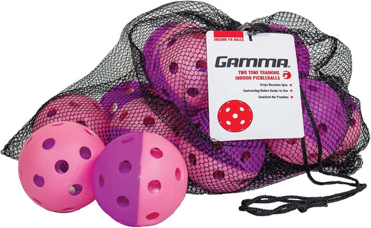 Gamma Two Tone Training Indoor Pickleballs - 6 Pack